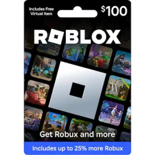 $100 Roblox Gift Card